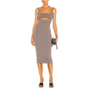 H:Ours 'Dahlia' Grey Midi Dress Size XS
